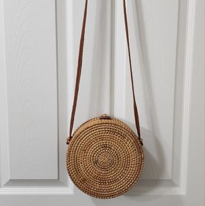 Woven basket purse
